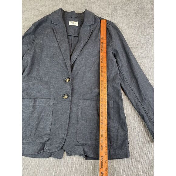Marine Layer Blazer Womens (XS) Gray Flora Hemp Unstructured Two Button Jacket - Picture 5 of 7